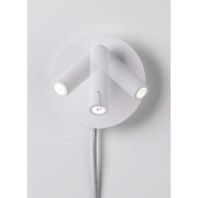 LED Wand-Leselampe Tabari Weiß/Chrom 3000K mit flexiblem Leuchtenkopf