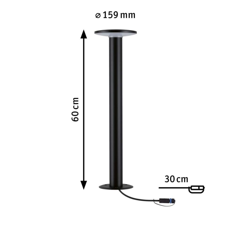 Paulmann Plug & Shine Pollerleuchte Plate 3000K 6,1W 24V