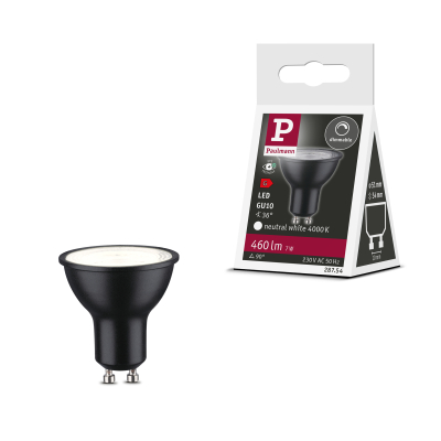 Paulmann LED Reflektor 7 Watt Schwarz matt GU10 4.000K Neutralweiß