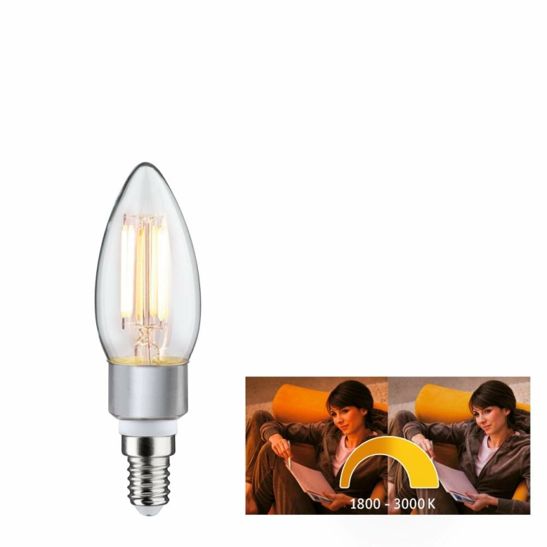 Paulmann LED Kerze 5 Watt E14 1.800 - 3.000K dim to warm