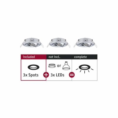 Paulmann Einbauleuchte Choose Spot schwenkbar max. 10W Chrom 230V