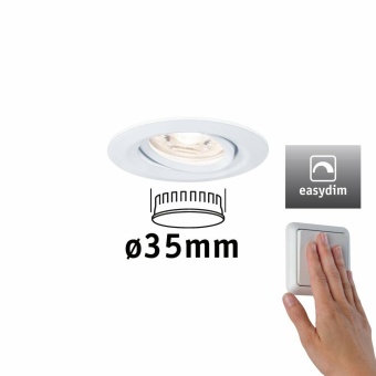 Paulmann LED Einbauleuchte Nova mini Plus Coin 1er-Set schwenkbar EasyDim 4,2W 2700K Weiß matt dimmbar 230V