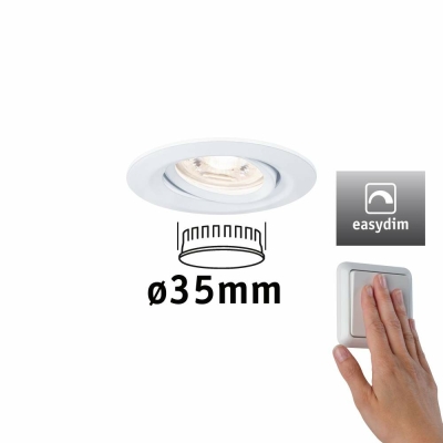 Paulmann LED Einbauleuchte Nova mini Plus EasyDim schwenkbar 1x4,2W 2.700K Weiß matt 230V