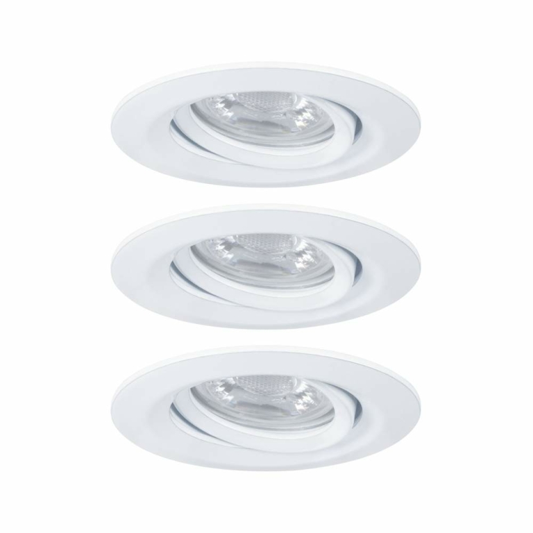 Paulmann LED Einbauleuchte Nova mini Plus Coin 3er-Set schwenkbar EasyDim 4,2W 2700K Weiß matt dimmbar 230V
