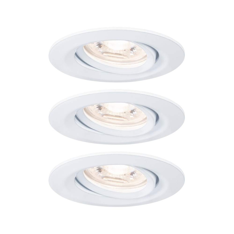 Paulmann LED Einbauleuchte Nova mini Plus Coin 3er-Set schwenkbar EasyDim 4,2W 2700K Weiß matt dimmbar 230V