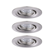 LED Einbauleuchte Nova mini Plus Coin 3er-Set schwenkbar EasyDim 4,2W 2700K Eisen gebürstet dimmbar 230V