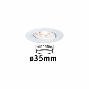 Paulmann LED Einbauleuchte Nova mini Coin 1er-Set schwenkbar 4W 2700K Weiß matt 230V