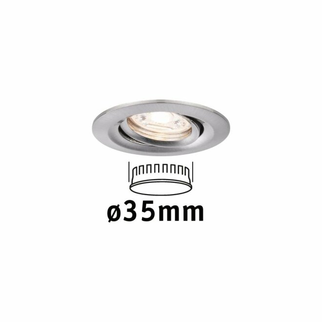 Paulmann 94294 LED Einbauleuchte Nova mini schwenkbar 1x4W 2.700K Eisen |  Lampen1a