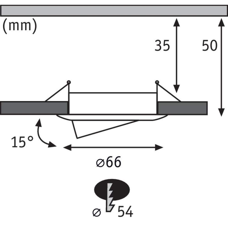 LED Einbauleuchte Nova mini schwenkbar 1x4W 2.700K Eisen gebürstet 230V