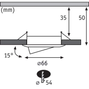 LED Einbauleuchte Nova mini schwenkbar 1x4W 2.700K Eisen gebürstet 230V