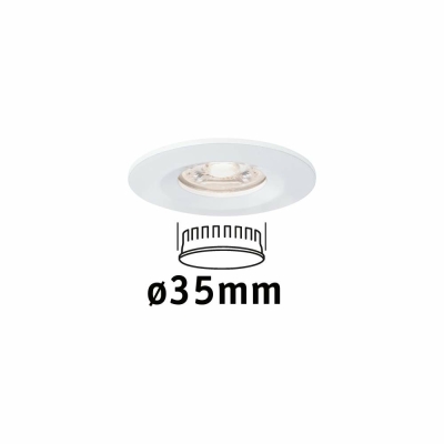 Paulmann LED Einbauleuchte Nova mini Coin 1er-Set starr IP44 4W 2700K Weiß matt 230V