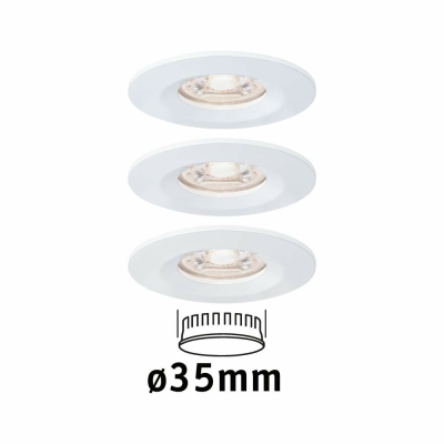 Paulmann LED Einbauleuchte Nova mini starr IP44 3x4W 2.700K Weiß matt 230V