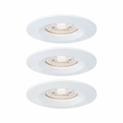 LED Einbauleuchte Nova mini Coin 3er-Set starr IP44 4W 2700K Weiß matt 230V