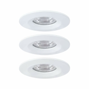 LED Einbauleuchte Nova mini Coin 3er-Set starr IP44 4W 2700K Weiß matt 230V