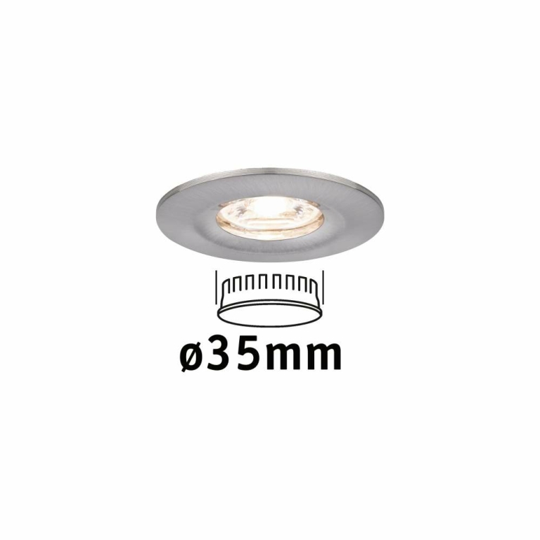 Paulmann 94301 LED Einbauleuchte Nova mini starr IP44 3x4W 2.700K Eisen |  Lampen1a