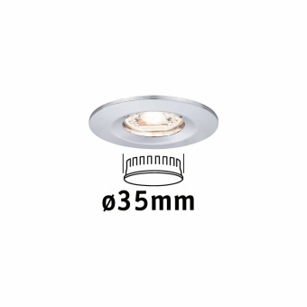 Paulmann LED Einbauleuchte Nova mini Coin 1er-Set starr IP44 4W 2700K Chrom 230V