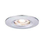 LED Einbauleuchte Nova mini Coin 1er-Set starr IP44 4W 2700K Chrom 230V