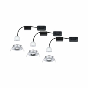 LED Einbauleuchte Nova mini starr IP44 3x4W 2.700K Chrom 230V