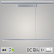 URail LED Pendel Lento Chrom matt 41W 2700K 1800lm dimmbar (LED fest verbaut)
