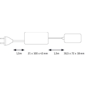 Möbelleuchten Clever Connect Driver max. 12W 12V DC incl 3fach Verteiler Weiß