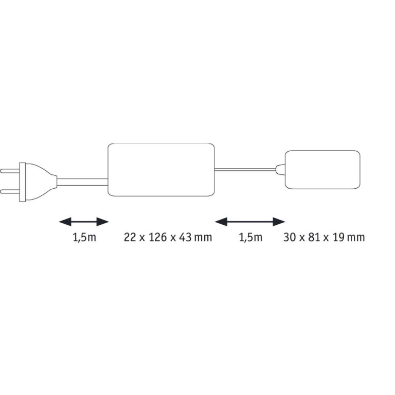 Paulmann Möbelleuchten Clever Connect Driver max. 25W 12V DC incl 4fach Verteiler Weiß