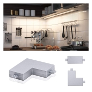 Möbelleuchten Clever Connect Eck-Verbinder Barre Chrom matt 12V