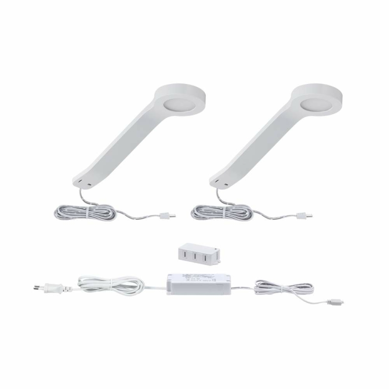 Paulmann Möbelleuchten Clever Connect Starter Set Mike Weiß matt 12V 2x2W TunableWhite 2.700K
