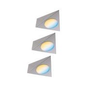 Möbelleuchten Clever Connect Starter Set Trigo Nickel gebürstet 12V 3x2,1W TunableWhite 2.700K