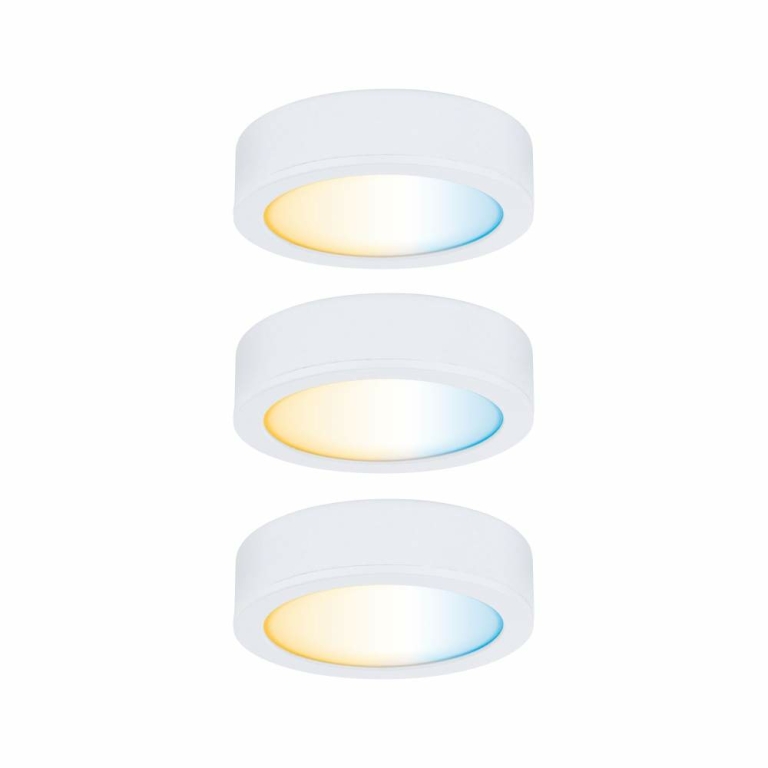 Paulmann Möbelleuchten Clever Connect Starter Set Disc Weiß matt 12V 3x2,1W TunableWhite 2.700K