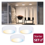 Möbelleuchten Clever Connect Starter Set Disc Weiß matt 12V 3x2,1W TunableWhite 2.700K