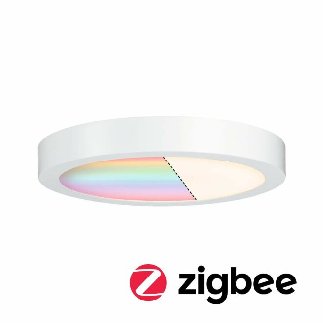 Paulmann SmartHome Zigbee LED Panel Cesena 300mm rund 17W RGBW Weiß matt