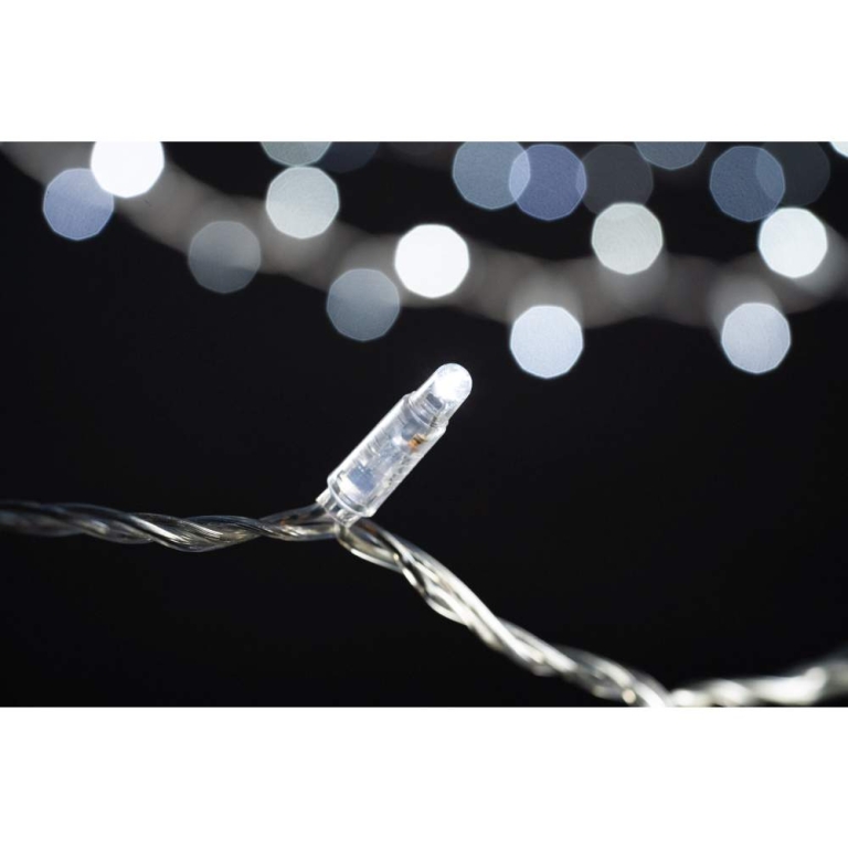 MK-Illumination String Lite®QF+, 105 LEDwh, 15 flash LEDwh 12m, transparentes PVC Kabel, 36V, 4,3W