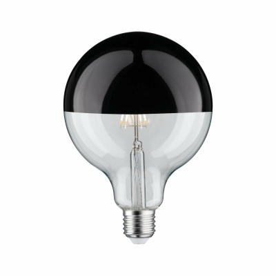 Paulmann LED Globe 6,5 Watt E27 Kopfspiegel Schwarzchrom Warmweiß dimmbar