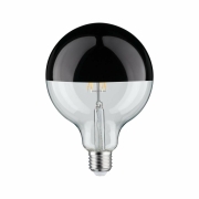 LED Globe 6,5 Watt E27 Kopfspiegel Schwarzchrom Warmweiß dimmbar