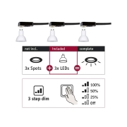 Einbauleuchte Choose LED-Modul GU10 3er Set 6,5W 2700K 3-Step-Dim 230V