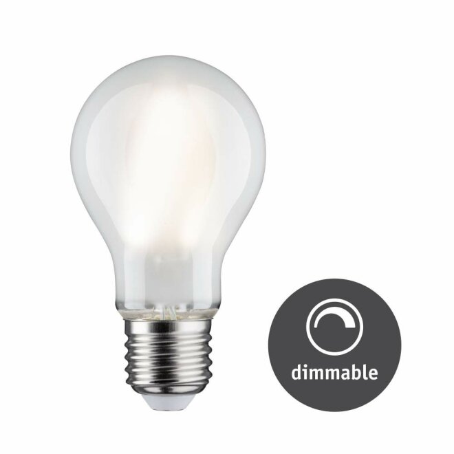 Paulmann LED Filament Standardform Weiß/Matt 9W E27 Neutralweiß dimmbar