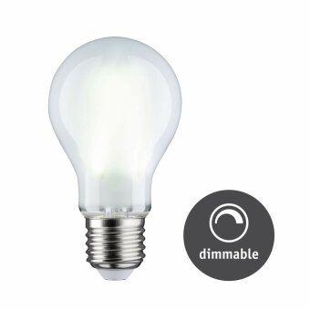 LED Filament Standardform Weiß/Matt 9W E27 Tageslichtweiß dimmbar