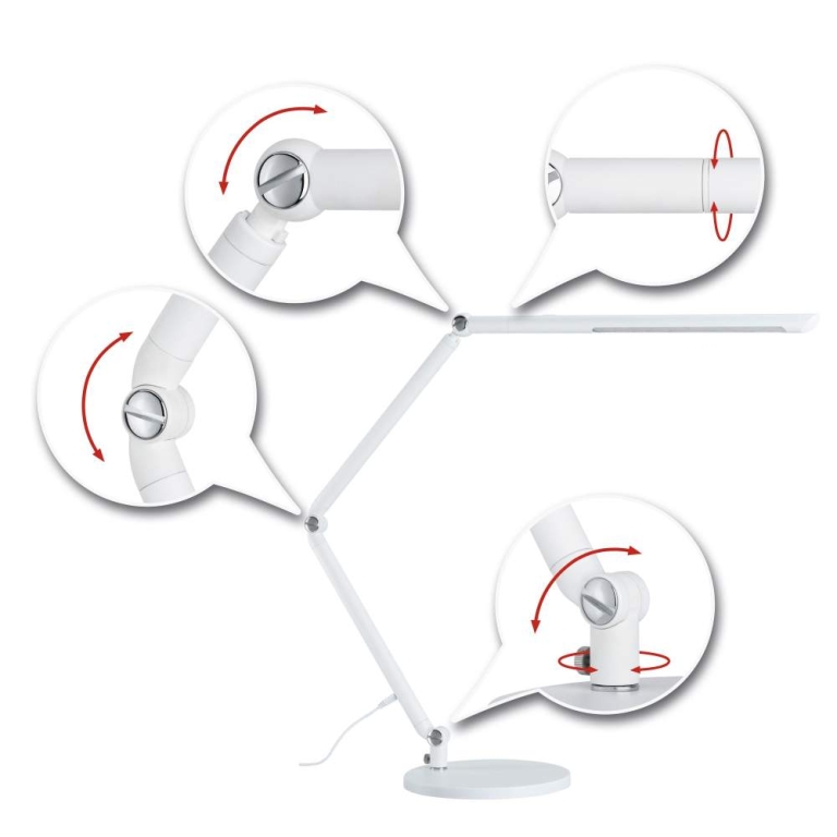 Paulmann LED Schreibtischleuchte FlexBar Weiß 10,6W WhiteSwitch 3.000K