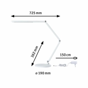 LED Schreibtischleuchte FlexBar Weiß 10,6W WhiteSwitch 3.000K