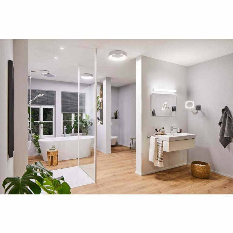 Paulmann HomeSpa LED Kosmetikspiegel Jora mit 3-fach Vergrößerung IP44 Chrom/Weiß/Spiegel 3,3W Tunable White 2.700K