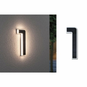 Outdoor Solar Hausnummer 1 IP44 3.000K 0,2W Akku wechselbar