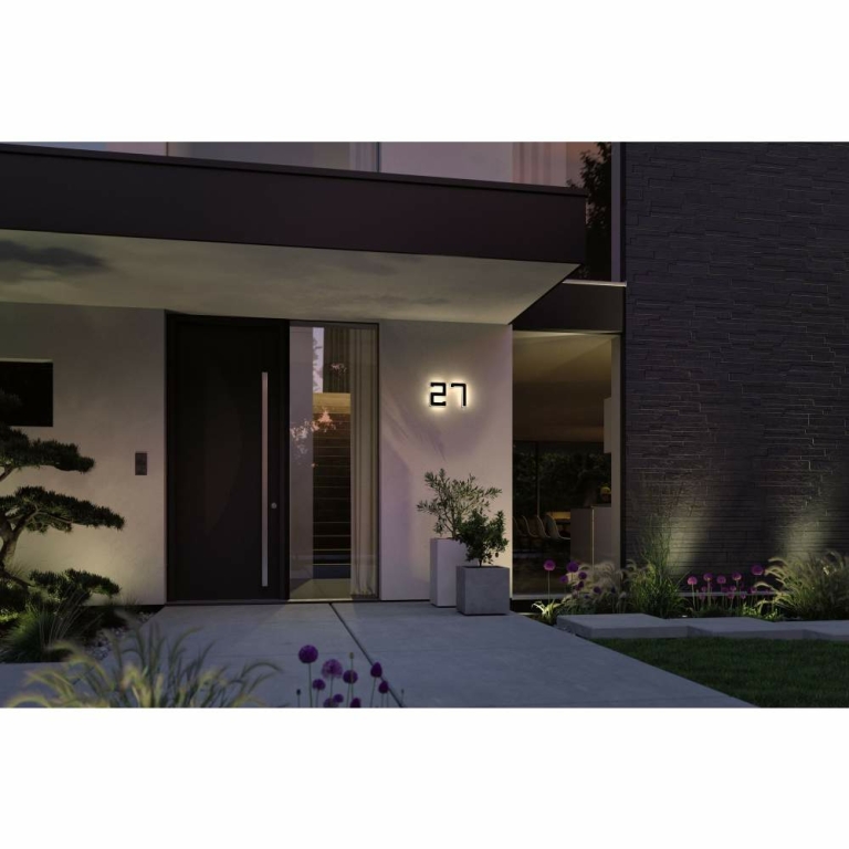 Paulmann Outdoor Solar Hausnummer 4 IP44 3.000K 0,2W Akku wechselbar