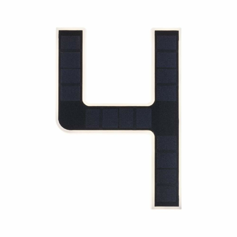 Paulmann Outdoor Solar Hausnummer 4 IP44 3.000K 0,2W Akku wechselbar