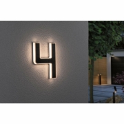 Outdoor Solar Hausnummer 4 IP44 3.000K 0,2W Akku wechselbar