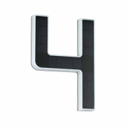 Outdoor Solar Hausnummer 4 IP44 3.000K 0,2W Akku wechselbar