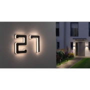 Outdoor Solar Hausnummer 5 IP44 3.000K 0,2W Akku wechselbar