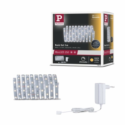 Paulmann MaxLED 250 Basisset beschichtet 3m IP44 Warmweiß Protect Cover