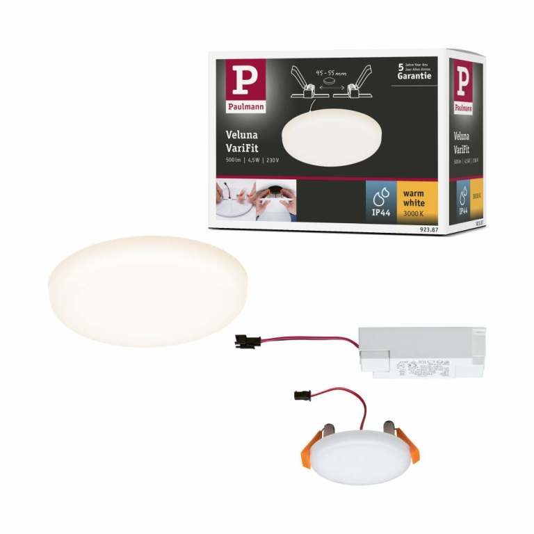 Paulmann 93063 LED Einbaupanel Veluna VariFit IP44 3-Stufen-dimmbar rund  185 17W | Lampen1a