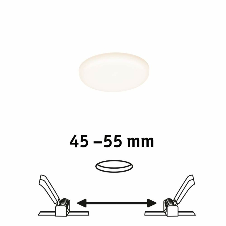 Paulmann LED Einbaupanel Veluna VariFit IP44 rund 75 4,5W 3.000K Satin