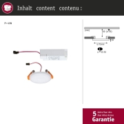 LED Einbaupanel Veluna VariFit IP44 rund 75 4,5W 3.000K Satin